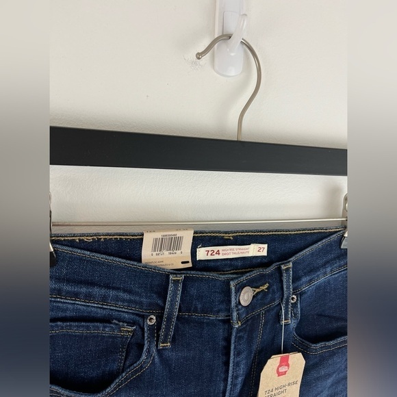 * NEW * LEVI'S High rise straight jeans. Size 27 - Picture 5 of 7